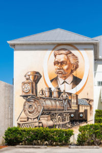 Punta Gorda train mural