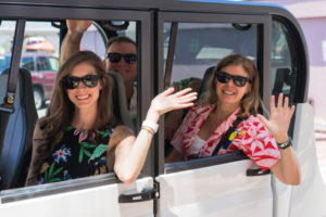 Shoppers in a car